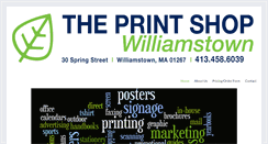 Desktop Screenshot of printshopwilliamstown.com