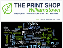 Tablet Screenshot of printshopwilliamstown.com